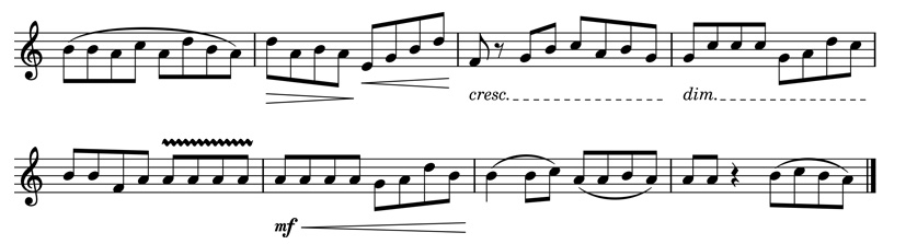 diferentes símbolos de expresión para leer partituras